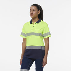 KingGee Womens Workcool Hyperfreeze Spliced Polo With Segmented Tape K44224- Bannav S Bannav LLC 