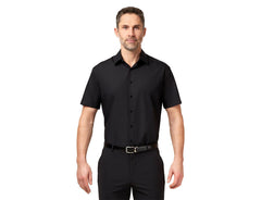 NNT Mens Business Shirt Poplin Short Sleeve Cotton Blend Formal Shirt CATJ8X- Bannav S Bannav LLC 