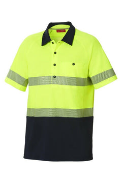 Hard Yakka Koolgear Hi-Vis Short Sleeve Polo Light 2 Tone Work Shirt Y11383- Bannav S Bannav LLC 