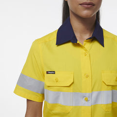 KingGee Womens Workcool Vented Reflective Short Sleeve Shirt K44229- Bannav S Bannav LLC 