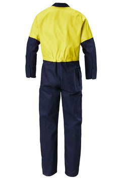 Hard Yakka Hi-Vis 2 Tone Work Phone Cotton Drill Coverall Overalls Y00270- Bannav S Bannav LLC 