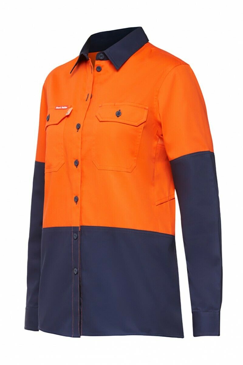 Hard Yakka Womens Koolgear Long Sleeve Work Shirt Cotton Lightweight Y08225- Bannav S Bannav LLC 