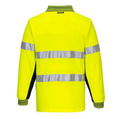 Portwest Mens Prime Mover Long Sleeve Cotton Work Shirt Polo Hi-Vis Taped MP313- Bannav S Bannav LLC 