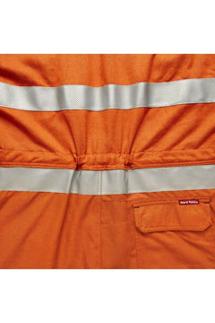 Mens Hard Yakka Protect Hi-Vis Safety Orange Tecgen Coverall Lightweight Y00100- Bannav S Bannav LLC 