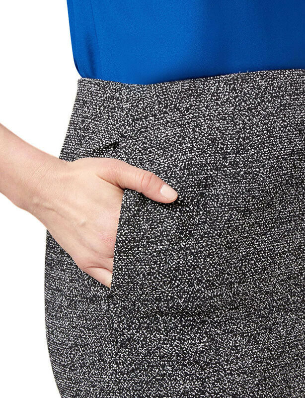 NNT Womens Business Textured Tweet Pencil Skirt Cotton Knee length CAT2NG- Bannav S Bannav LLC 