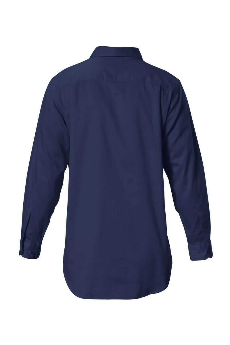 Hard Yakka Cotton Drill Long Sleeve Closed Front Shirt Y07530- Bannav S Bannav LLC 