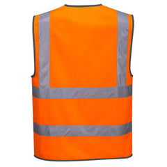 Portwest Mens Hi-Vis Zipped Band & Brace Vest Lightweight Taped Safety Work C375- Bannav S Bannav LLC 