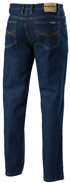 Hard Yakka Mens Stretch Cotton Denim Tough Work Tough Straight Jeans Y44610- Bannav S Bannav LLC 