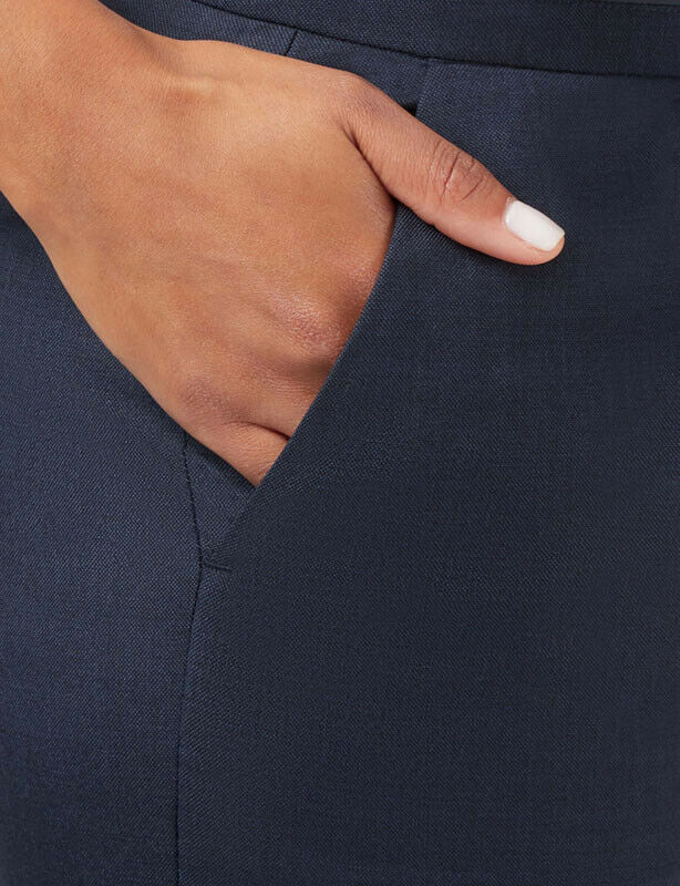 NNT Womens Sharkskin Slim Formal Detail Pants Tough Business Waistband CAT3KQ- Bannav S Bannav LLC 