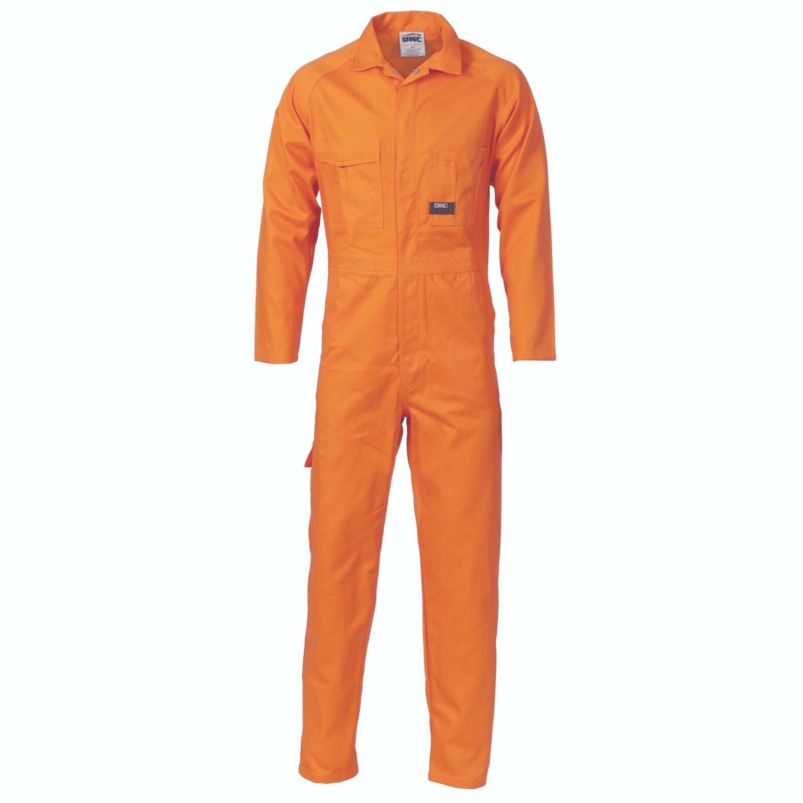 DNC Workwear Mens Cotton Drill Coverall Hi Vis Work Safety Sun Protection 3101- Bannav S Bannav LLC 