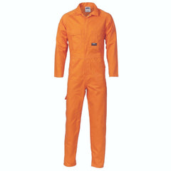 DNC Workwear Mens Cotton Drill Coverall Hi Vis Work Safety Sun Protection 3101- Bannav S Bannav LLC 