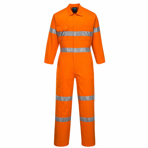 Portwest Mens Lightweight Orange Reinforced Coverall Taped Overalls Cotton MA922- Bannav S Bannav LLC 