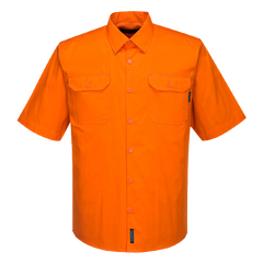 Portwest Hi-Vis Lightweight Short Sleeve Shirt Breathable Polo Shirt Work MS302- Bannav S Bannav LLC 