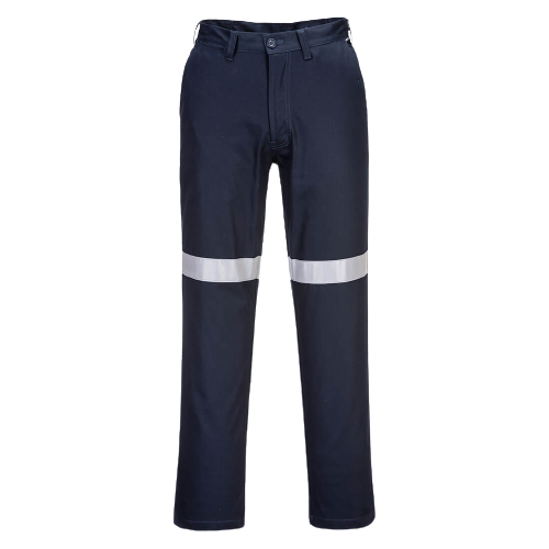Portwest Straight Leg Pants with Tape Lightweight Reflective Tape MW705- Bannav S Bannav LLC 