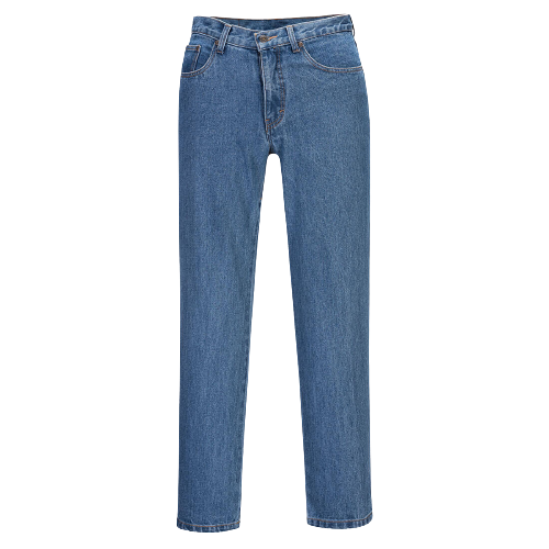 Portwest  Denim Pants Preshrunk Blue Cotton Denim Jeans Metal Button MW168- Bannav S Bannav LLC 