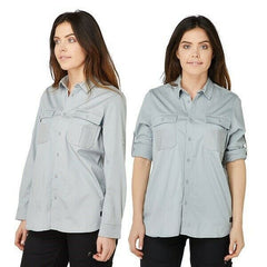 Womans Elwood Workwear Work Utility Stretch Twill Shirt Roll Up Sleeves EWD701- Bannav S Bannav LLC 