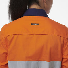 KingGee Women Workcool Vented Closed Front Reflective Shirt K44230- Bannav S Bannav LLC 