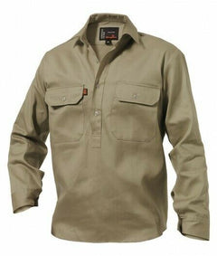 KingGee Closed Front Drill Shirt Reinforced Stitching Tough Work K04020- Bannav S Bannav LLC 