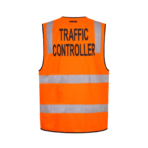 Portwest Traffic Controller Zip Vest D/N Reflective Tape Work Safety MZ105- Bannav S Bannav LLC 