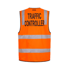 Portwest Traffic Controller Zip Vest D/N Reflective Tape Work Safety MZ105- Bannav S Bannav LLC 