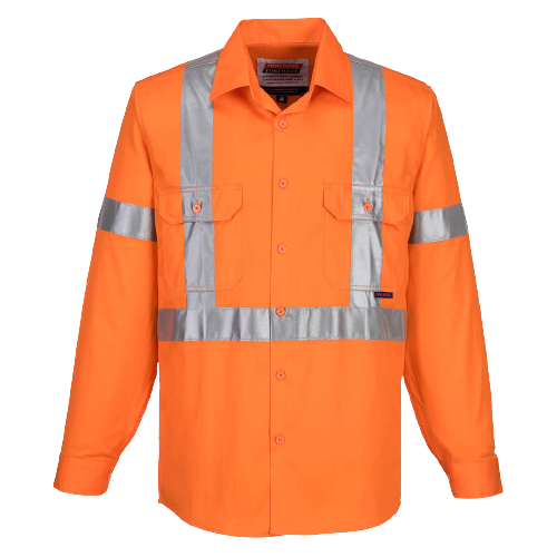 Portwest 100% Lightweight Cotton Long Sleeve Shirt with Cross Back Tape MX301- Bannav S Bannav LLC 