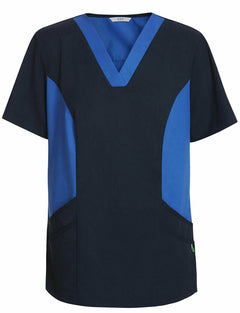 NNT Womens V-Neck Contrast Scrub Top Nurse Work Comfortable Uniform CATU5B- Bannav S Bannav LLC 