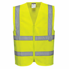 Portwest Mens Hi-Vis Zipped Band & Brace Vest Lightweight Taped Safety Work C375- Bannav S Bannav LLC 