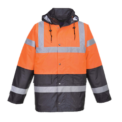 Portwest Hi-Vis Two Tone Traffic Jacket Waterproof Reflective Tape Work S467- Bannav S Bannav LLC 