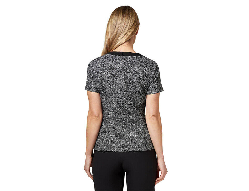 NNT Womens Formal Textured Tweed Shell Top Classic Fit Crew Neckline CATUDG- Bannav S Bannav LLC 