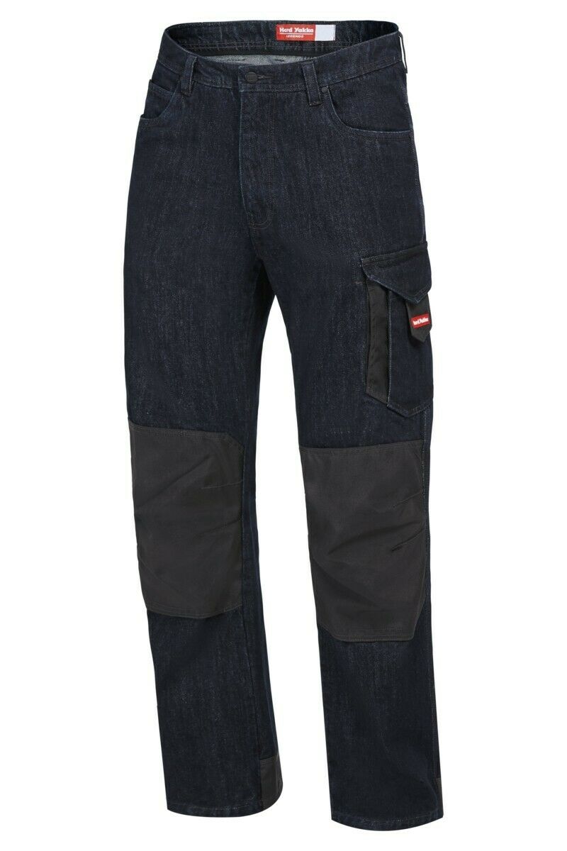 Hard Yakka Legends Denim Work Jeans Cargo Pants Heavy Duty Cordura Y03041- Bannav S Bannav LLC 