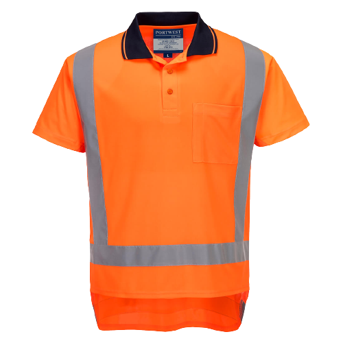 Portwest TTMC Short Sleeved Polo Lightweight Reflective Work Safety TM311- Bannav S Bannav LLC 
