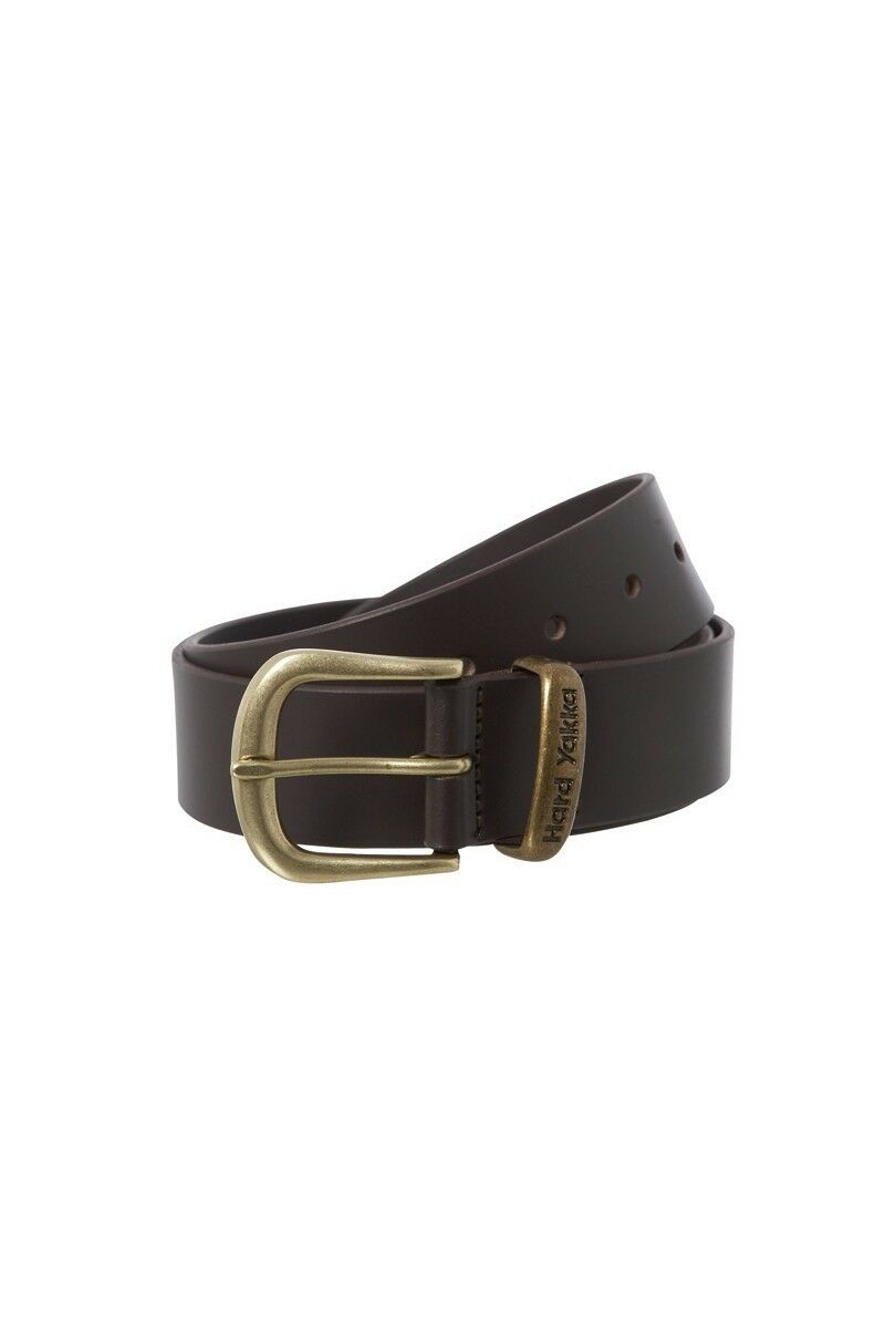 Mens Hard Yakka Belt Colorado Oil Tan Leather Work Brass Buckle Brown Y09402- Bannav S Bannav LLC 