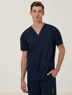 NNT Uniform Mens Next Gen Anti Bacterial Carl Scrub Top V-neck Nurse Work CATRFV- Bannav S Bannav LLC 