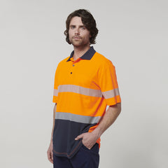 Hard Yakka Mens Work Safety Short Sleeve HI VIS Taped Polo Y19618- Bannav S Bannav LLC 