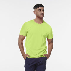 KINGGEE Mens HI Vis Crew Workwear Regular Fit Reflective Sleeve T Shirt K54034- Bannav S Bannav LLC 