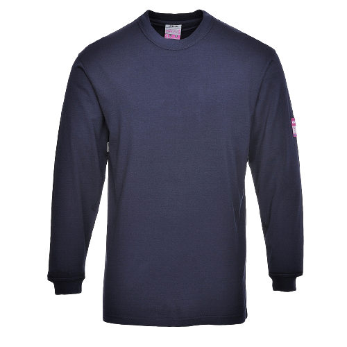 Portwest Flame Resistant Anti-Static Long Sleeve T-Shirt Navy Breathable FR11- Bannav S Bannav LLC 