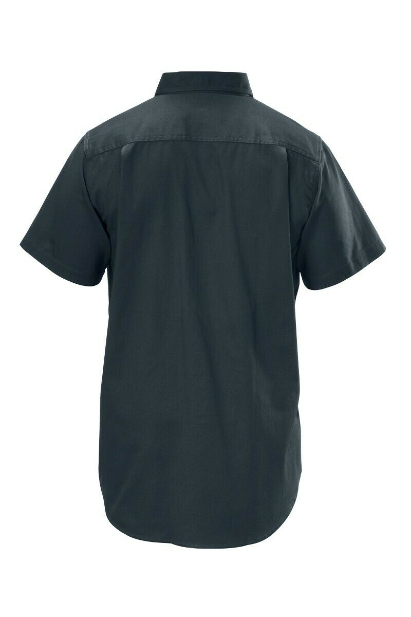 Hard Yakka Cotton Drill Work Shirt Button Short Sleeve Workwear Top Y07510- Bannav S Bannav LLC 