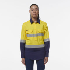 KingGee Women Workcool Vented Closed Front Reflective Shirt K44230- Bannav S Bannav LLC 