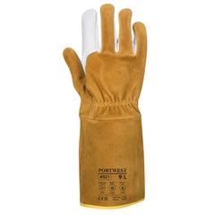 A521 TIG Ultra Welding Gauntlet Gloves Brown, Large- Bannav S Bannav LLC 