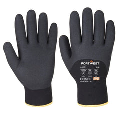 A146 Cold Protection Nitrile Work Gloves - Arctic Winter Gloves Yellow, Xx-Large- Bannav S Bannav LLC 