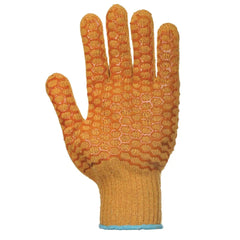 A130 Breathable Flexible Criss Cross Grip Work Gloves Orange, Large- Bannav S Bannav LLC 