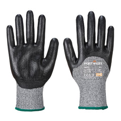 A620 Cut Resistant Work Gloves PU Palm Dipped Gloves Gray, Large- Bannav S Bannav LLC 