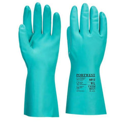 A812 Lightweight Nitrosafe plus Chemical Gauntlet Green, X-Large- Bannav S Bannav LLC 