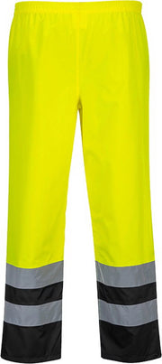 S486 Hi-Vis Lightweight Waterproof Two Tone Traffic Pants Yellow/Black, Small- Bannav S Bannav LLC 