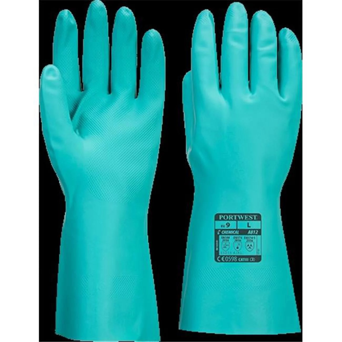 A812 Lightweight Nitrosafe plus Chemical Gauntlet Green, X-Large- Bannav S Bannav LLC 
