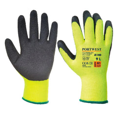 A140 Thermal Grip Work Gloves Palm Dipped Black, X-Small- Bannav S Bannav LLC 