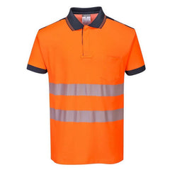 T180 PW3 Hi-Vis Short Sleeve Polo Safety Shirt Yellow/Black, 3X-Large- Bannav S Bannav LLC 