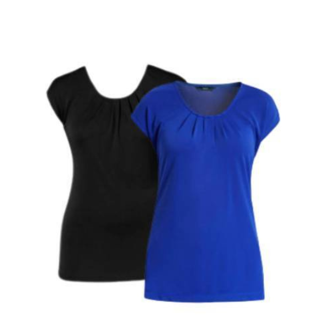 NNT Womens Discontinued Matt Jersey Extended Sleeve T-Top Pleated Blouse CAT4BF- Bannav S Bannav LLC 