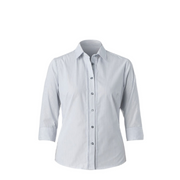 NNT Womens Cotton Formal Stripe 3/4 Sleeve Tuck Shirt Business Shirts CAT4LC- Bannav S Bannav LLC 