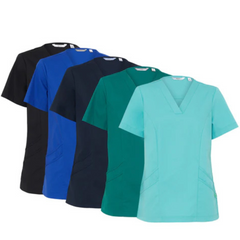 NNT Uniform Womens Next Gen Antibacterial Florence Scrub Top V Neck Nurse CATULM- Bannav S Bannav LLC 